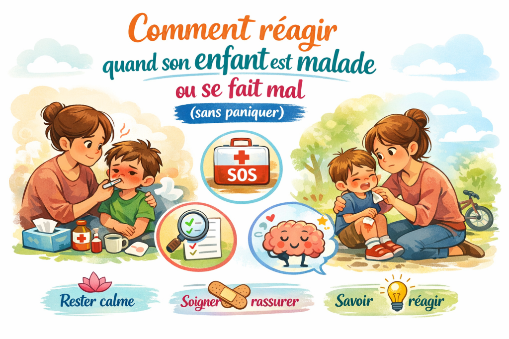 Comment réagir quand son enfant est malade ou se fait mal (sans&nbsp;paniquer)